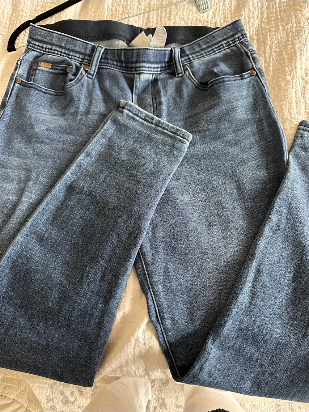 Diane Gilman Navy Blue Stretch Waistband Jeans
